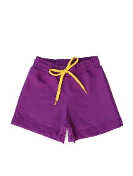 Short Básico Menina em Moletom na Cor Roxo – Tam 2 a 10
