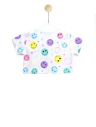 Cropped Infantil Estampa Smile - TAM. 2 a 10 anos