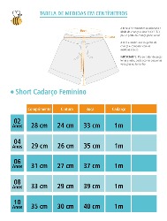 Short Infantil Feminino Estampa Unicornio – TAM. 2 a 10 anos
