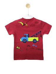 Camiseta Infantil Estampa Dino Caminhão - Tam. 2 a 10 anos