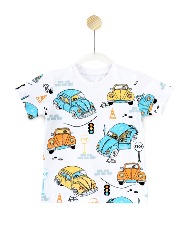 Camiseta Infantil Estampa Fusca - Tam. 2 a 10 anos