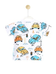 Camiseta Infantil Estampa Fusca - Tam. 2 a 10 anos