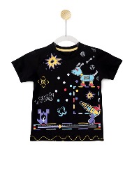 Camiseta Infantil Estampa Play - Tam. 2 a 10 anos