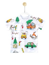 Camiseta Infantil Estampa Natal - Tam. 2 a 10 anos