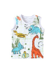 Regata Infantil Menino Estampa Jutassic Park - Tam. 2 a 10 anos