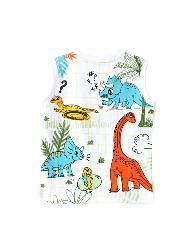 Regata Infantil Menino Estampa Jutassic Park - Tam. 2 a 10 anos