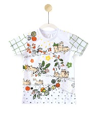 CAMISETA - GATOS FLORAL