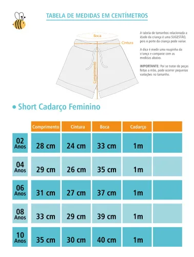Short Infantil Feminino Liso Preto – TAM. 2 a 10 anos