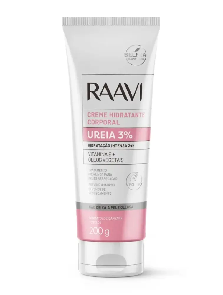 RAAVI CREME CORPORAL HIDRATANTE C/ UREIA 3%  200G