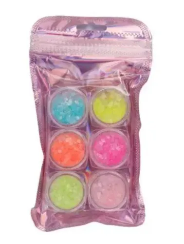 GLITTER FLOCADO - KIT 6 UNIDADES