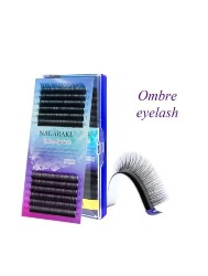 CILIOS NAGARAKU OMBRÉ EYELASH AZUL E LILÁS - TAMANHOS VARIADOS - 0.07D