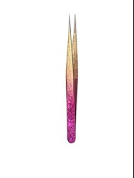 PINCA RETA ROSA C/ GLITER NAIL TOOLS