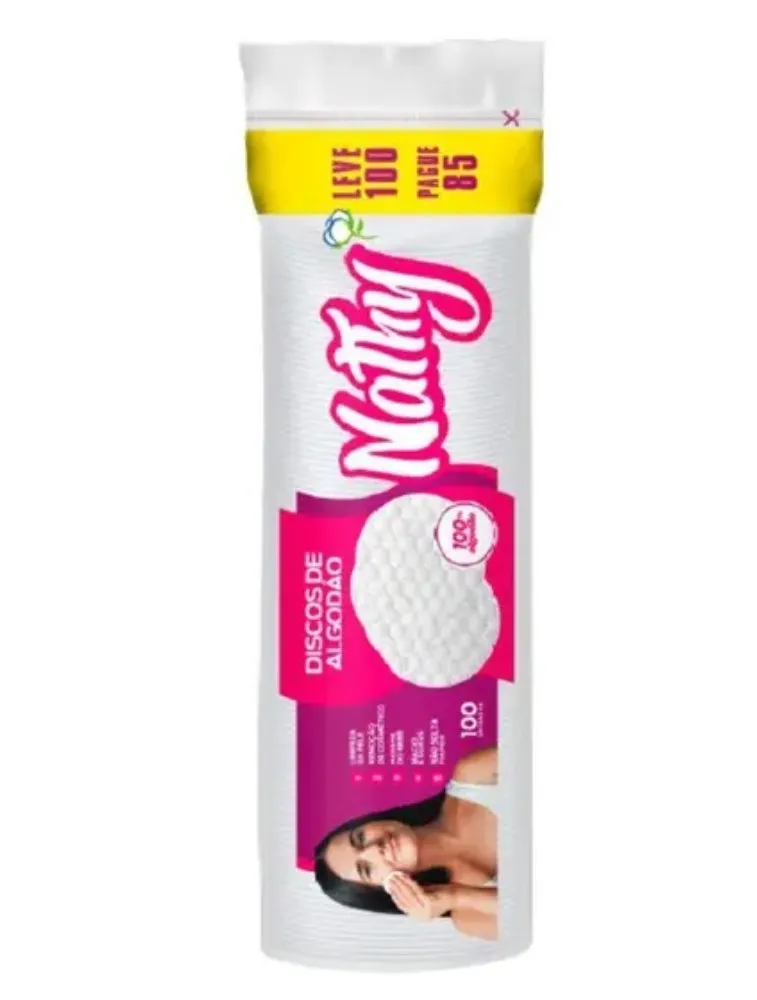 ALGODÃO EM DISCO - NATHY 100 UNIDADE