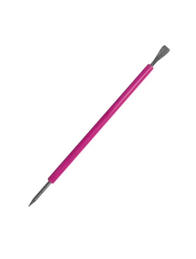 ESPATULA PALITO INOX SILICONE ROSA (6078) - SANTA CLARA