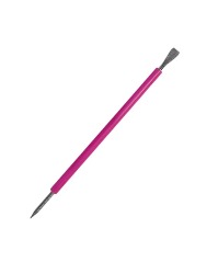 ESPATULA PALITO INOX SILICONE ROSA (6078) - SANTA CLARA