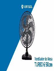 VENTILADOR MESA TURBO PR VENTISOL 50CM 127V