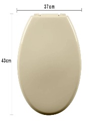 Assento Sanitário Almofadado Slim Bege