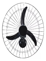 VENTILADOR DE PAREDE OSCILANTE VENTISOL  BIVOLT PRETO 60CM