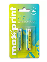 PILHA ALCALINA MAXPRINT 1.5V AAA C/2