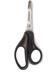 TESOURA ESCOLAR ACRILEX CAB PRETO