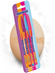 CANETA COMPACTOR 1.0 BL/4 MENTOS FRUIT