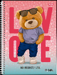 CADERNO JANDAIA 12X1 240FLS  IT GIRL CD
