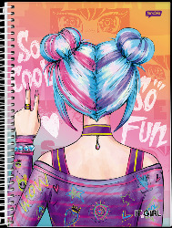 CADERNO JANDAIA 12X1 240FLS  IT GIRL CD