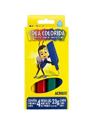 COLA COLORIDA ACRLEX 4 CORES 2604