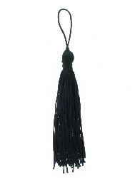 PINGENTE TASSEL 3.5CM PRETO 39 C/10