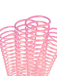 ESPIRAL FIO METALICO 23MM ROSA CLARO
