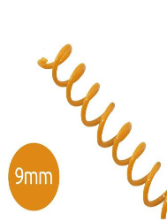 ESPIRAL PLASTICO PARA ENCADERNACAO 09 LARANJA C/100