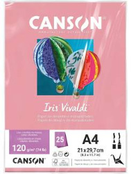 PAPEL VIVALDI CANSON A4 ROSA C 25FL 120G