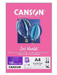 PAPEL VIVALDI CANSON A4 ROSA E 25FL 120G