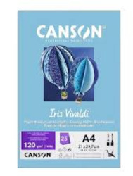 PAPEL VIVALDI CANSON A4 AZ CL 25FL 120G