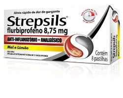 Pastilhas para Garganta Strepsils Mel e Limão 8 Pastilhas