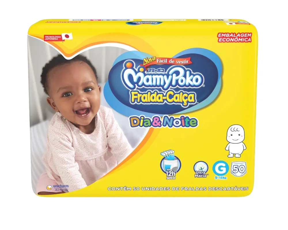 FRALDA MAMYPOKO D&N CALC TAMANHO G 50UN