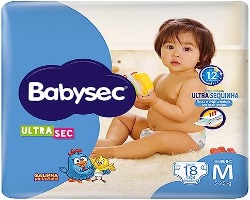 FRALDA BABYSEC ULTRASEC JUMBINHO TAMANHO M 18UND