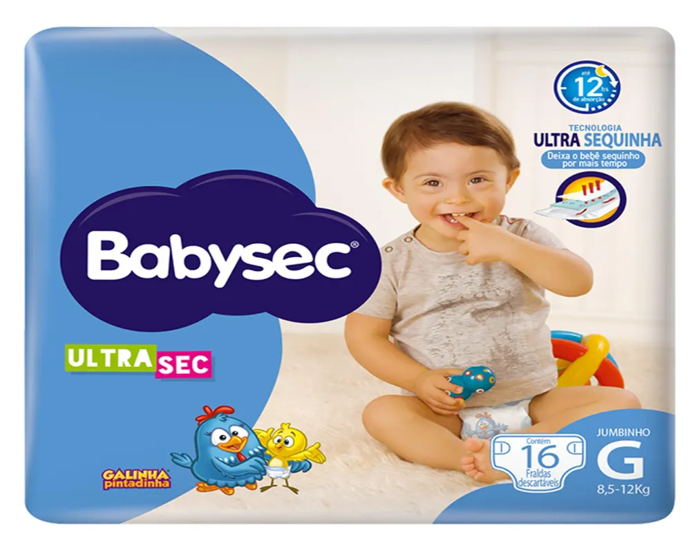 FRALDA BABYSEC ULTRASEC JUMBINHO TAMANHO G 16 UND