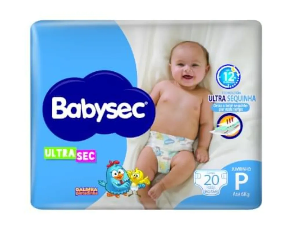 FRALDA BABYSEC U.SEC JUMBI TAMANHO P 20UN
