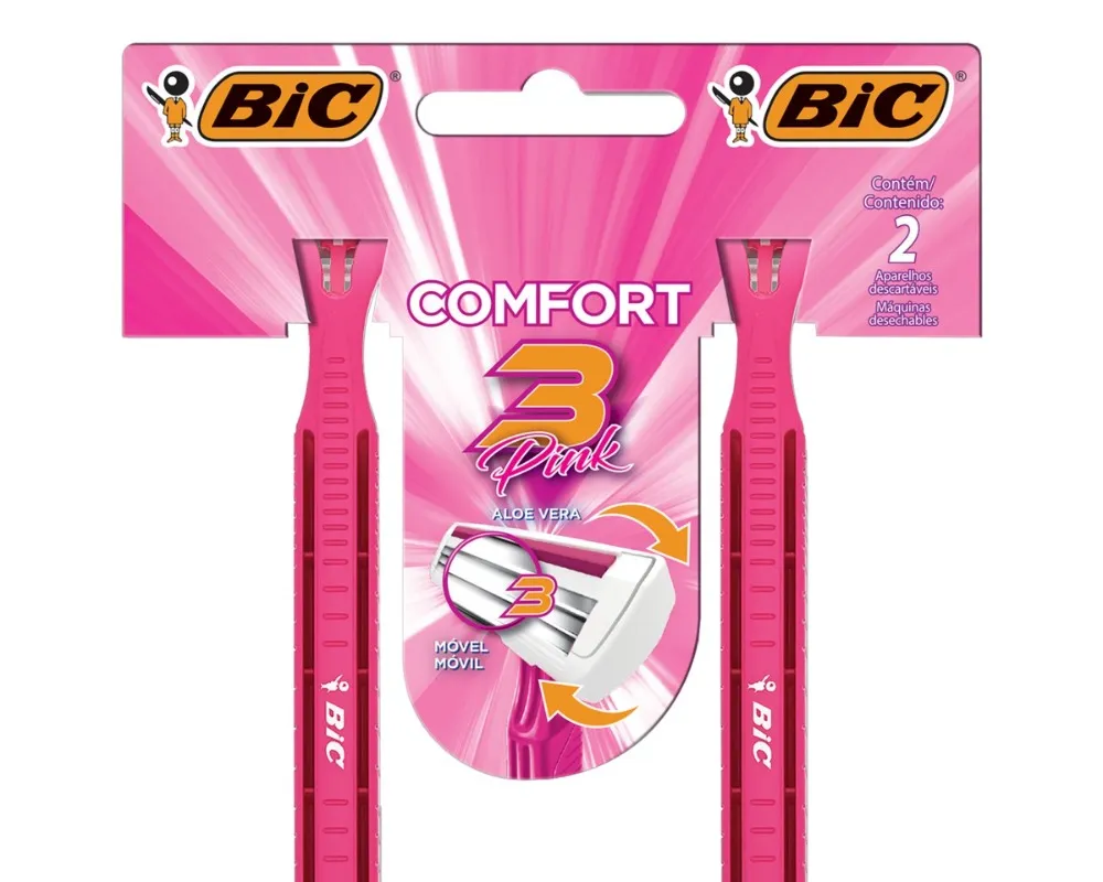 AP BARB BIC CONF3 PINK 2UN