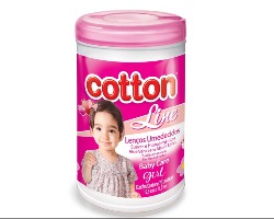 LENCO UMEDECIDO COTTON LINE POTE ROSA 70UN