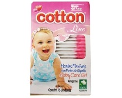 HASTES FLEX COTTONBABY GIRL COM 75 UNIDADES