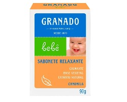 SABONETE GRANADO BEBE EM BARRA DE CAMOMILA COM 90G