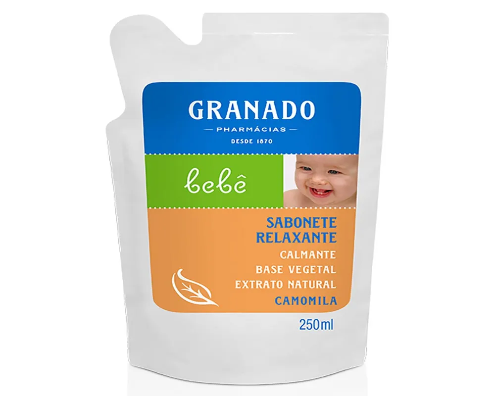 SABONETE LIQUIDO GRANADO BEBE CAMOMILA REFIL 250ML