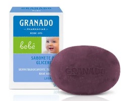 SABONETE GRANADO BEBE EM BARRA DE LAVANDA COM 90G