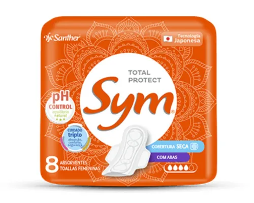 ABSORVENTE SYM TOT PROT SEC AB 8UN