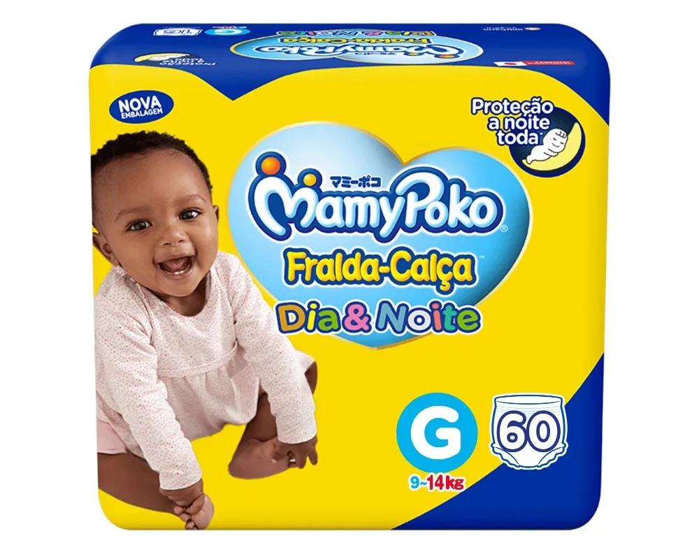 FRALDA MAMYPOKO D&N CALC TAMANHO G 60UN