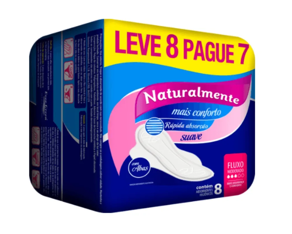 ABSORVENTE NATURALM GEL MAIS AB 8UN