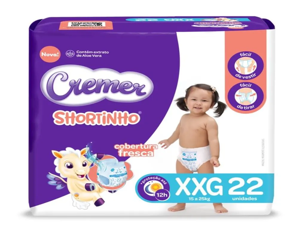 FRALDA CREMER SHOR JUMBO TAMANHO XXG 22UN