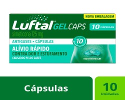 Luftal Gel Caps Simeticona 125mg - 10 Cápsulas Gelatinosas